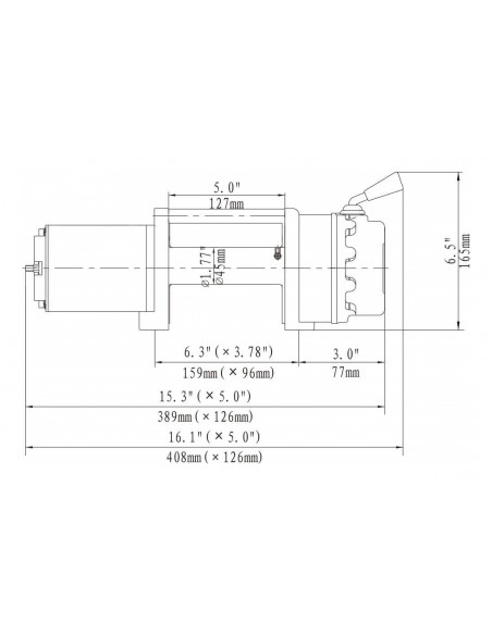 Treuil Electrique Runva 2495 kg 12v corde synthétique