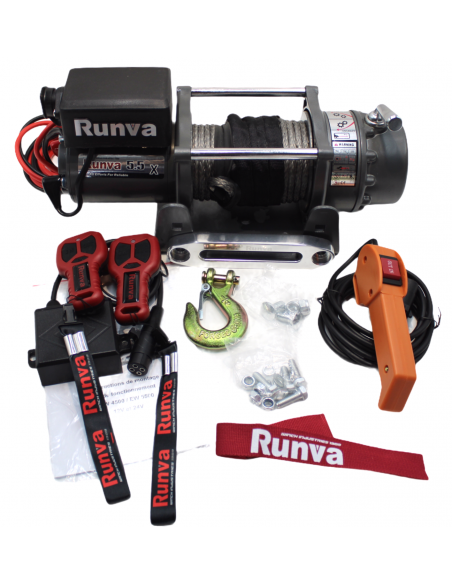 Treuil Electrique Runva 2495 kg 12v corde synthétique