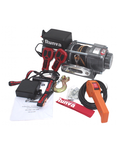 Treuil Electrique Runva 1588 kg 12v corde synthétique