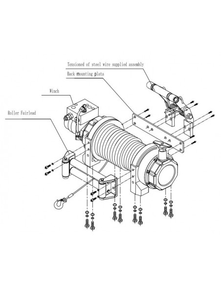 Treuil Hydraulique Industriel Runva 6804kg  Treuil Hydraulique Industriel Runva 6804kg