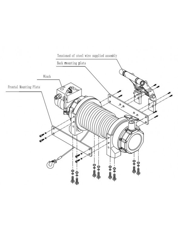 Treuil Hydraulique Industriel Runva 6804kg