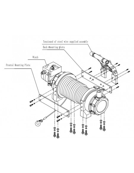 Treuil Hydraulique Industriel Runva 6804kg  Treuil Hydraulique Industriel Runva 6804kg