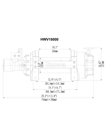 Treuil Hydraulique Industriel Runva 8165kg 