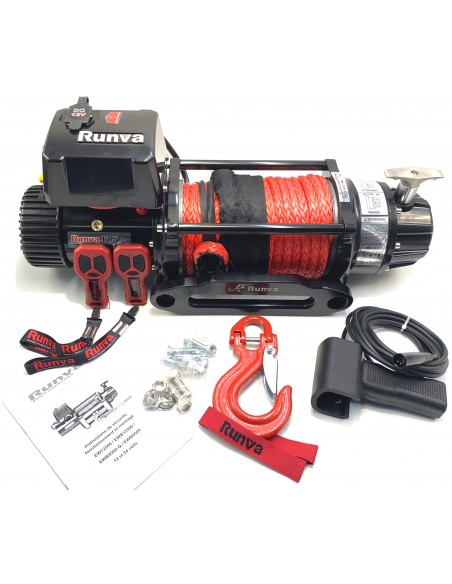 Treuil Electrique Runva 5670Kg corde rouge et telecommande