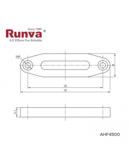 Ecubier Aluminium pour treuil 4500 Lbs logo Runva