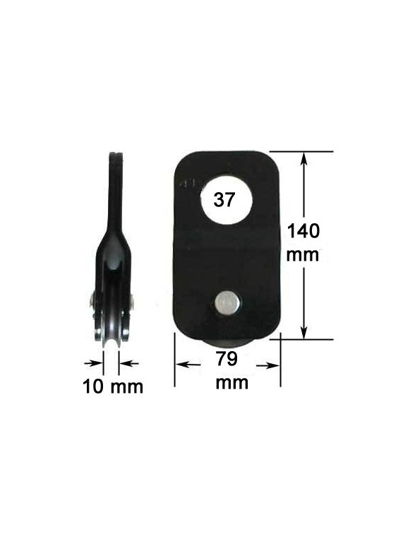 Poulie ouvrante demultiplicatrice 4t