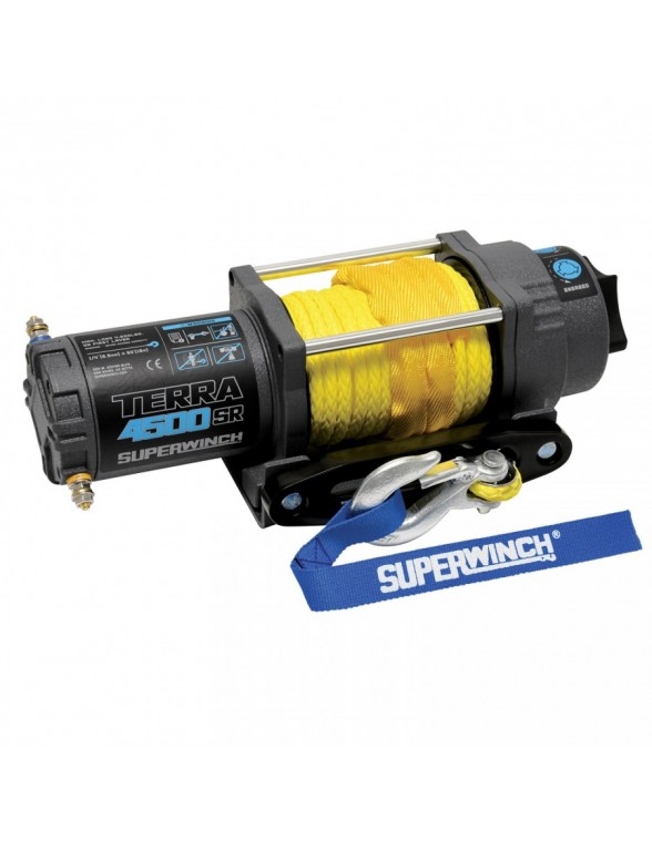 Treuil Electrique Superwinch TERRA II 45SR 12V 2041 Kg corde synthétique