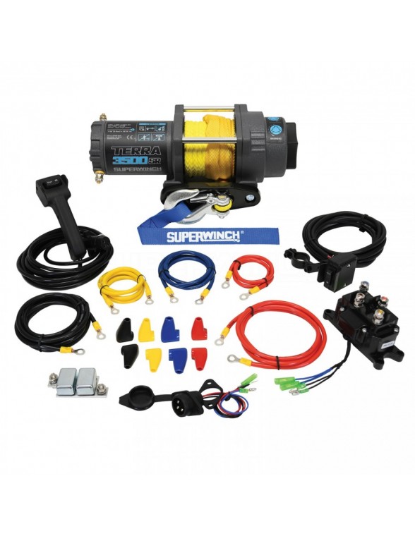 Treuil Electrique Superwinch TERRA II 35SR 12v 1588 Kg corde synthétique