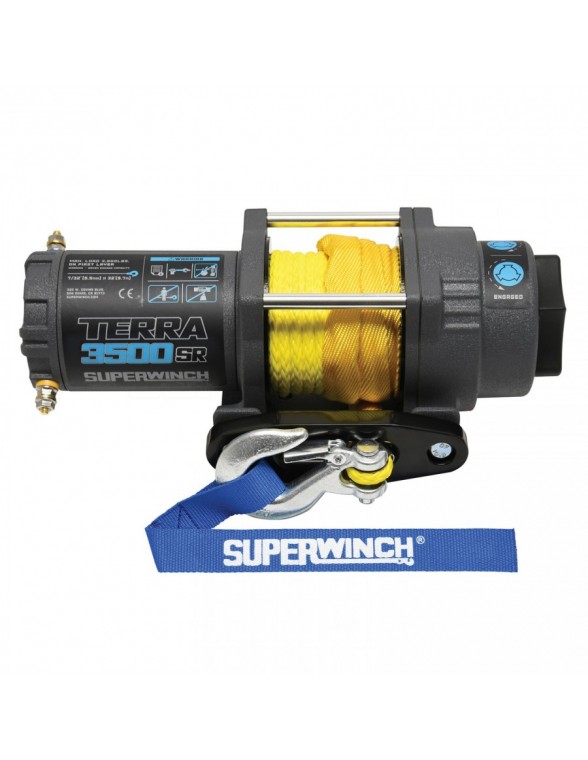 Treuil Electrique Superwinch TERRA II 35SR 12v 1588 Kg corde synthétique