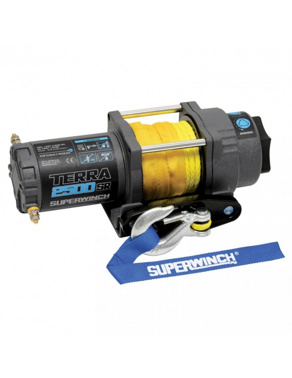 Treuil Electrique Superwinch TERRA II 25SR 12v 1134 Kg avec corde synthétique
