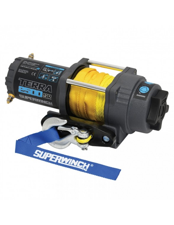 Treuil Electrique Superwinch TERRA II 25SR 12v 1134 Kg avec corde synthétique