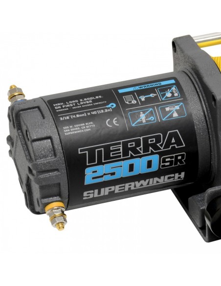 Treuil Electrique Superwinch TERRA II 25SR 12v 1134 Kg avec corde synthétique