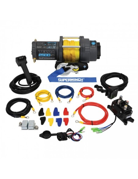 Treuil Electrique Superwinch TERRA II 25SR 12v 1134 Kg avec corde synthétique