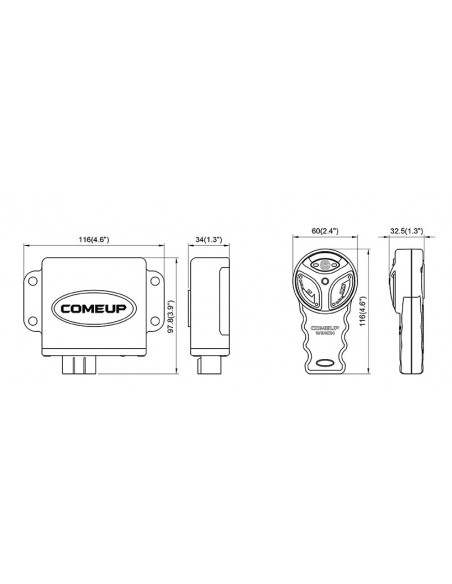 Radio commande Comeup Gen2 pour connecteur 6 broches