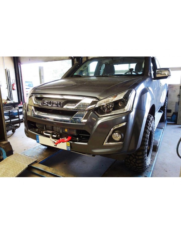 Platine de Montage Treuil  dans le parechoc d'origine ISUZU Dmax 2012 a 2020