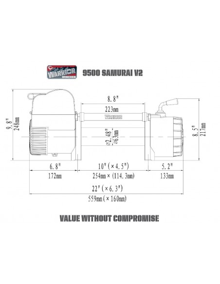 Treuil Electrique Warrior Samurai V2 4309 kg 24v 