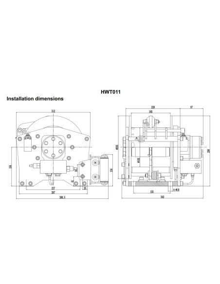Treuil Runva HWT 1100 kg hydraulique levage et traction