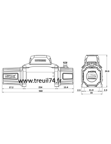 Treuil Electrique Superwinch SX10 4536KG 12v