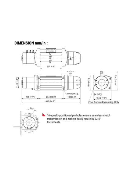 TREUIL COMEUP DS 12.5 RS 12V 5670kg