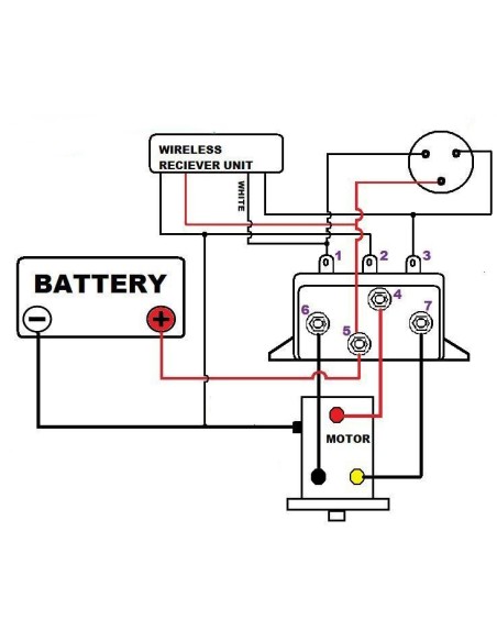 Relais pour treuil 12 volts 2700kg a 7600kg