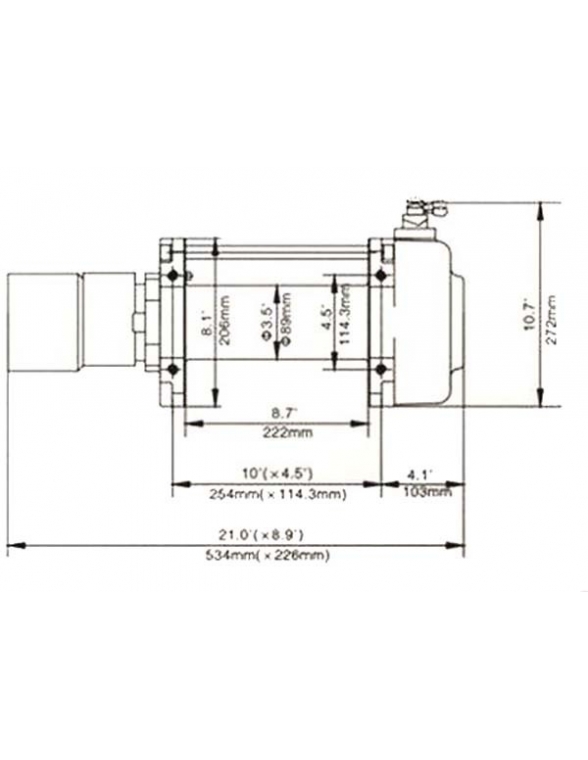 Treuil Hydraulique Warrior 6804kg 