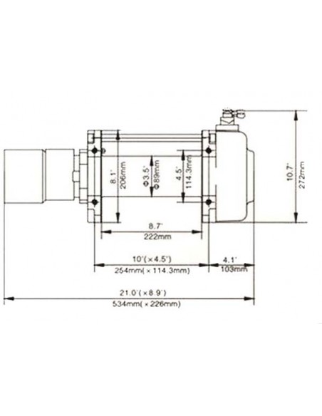 Treuil Hydraulique Warrior 6804kg 
