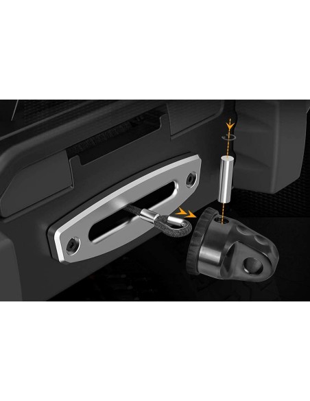 Manille bumper de treuil Runva - Noir V3