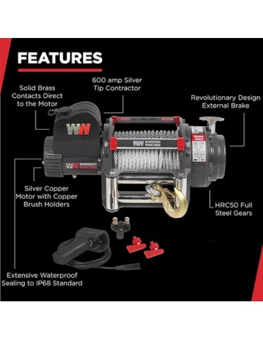 Treuil Electrique Warrior Samurai 9070kg 24v