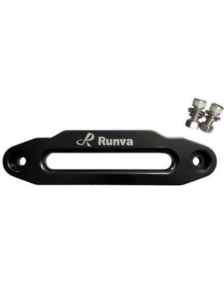 Ecubier Aluminium noir pour treuil 4x4 logo Runva