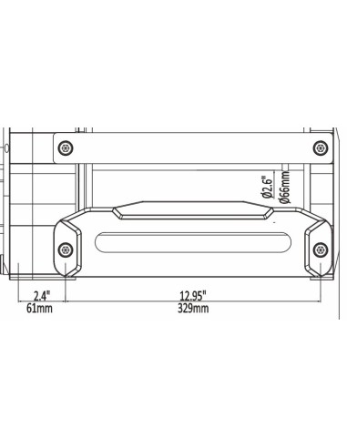 Ecubier Aluminium entraxe 329mm logo Runva