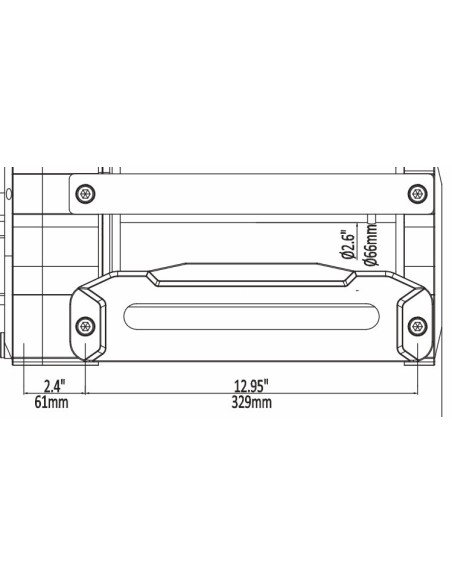 Ecubier Aluminium entraxe 329mm logo Runva