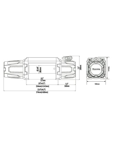 Treuil Electrique Runva 5900Kg corde rouge et telecommande