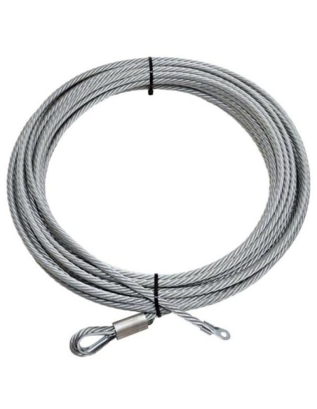 Cable acier pour treuil 5440kg 9.5mm x 26m