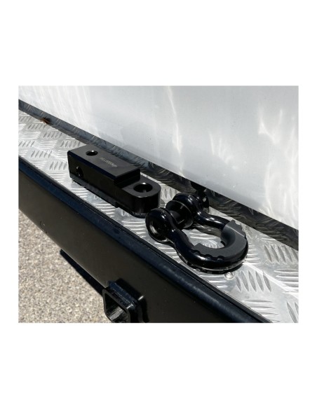 Barre attelage remorquage 50mm acier avec manille de traction 4.7T -