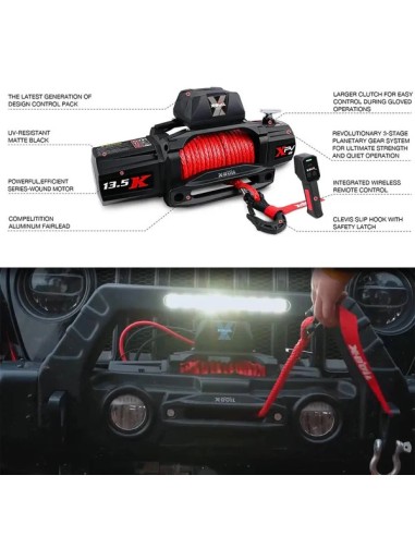 Treuil electrique X-BULL 6134Kg 12v IP67 corde