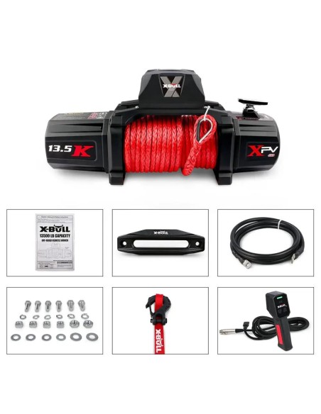 Treuil electrique X-BULL 6134Kg 12v IP67 corde