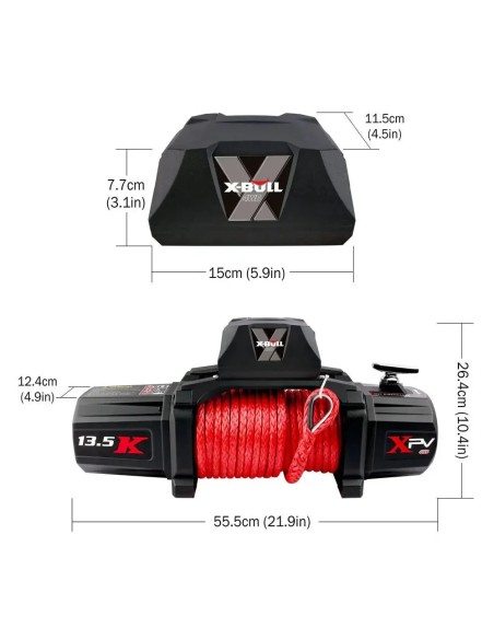 Treuil electrique X-BULL 6134Kg 12v IP67 corde