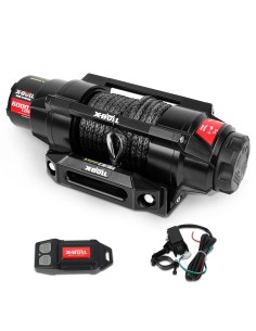Treuil électrique X-BULL 2722 kg 12V  corde  synthétique 2