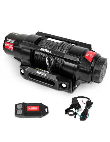 Treuil électrique X-BULL 2722 kg 12V  corde  synthétique