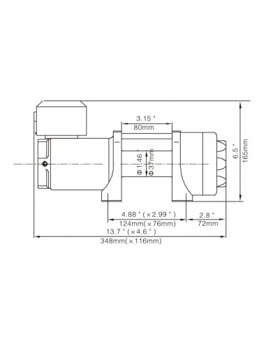 Treuil Electrique Runva 1134 kg 24v corde synthetique rouge