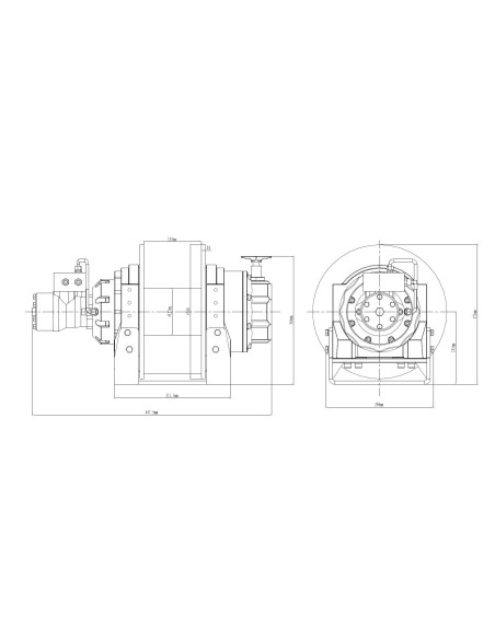 
Treuil Hydraulique HWV corde synthétique 12mm x 70m