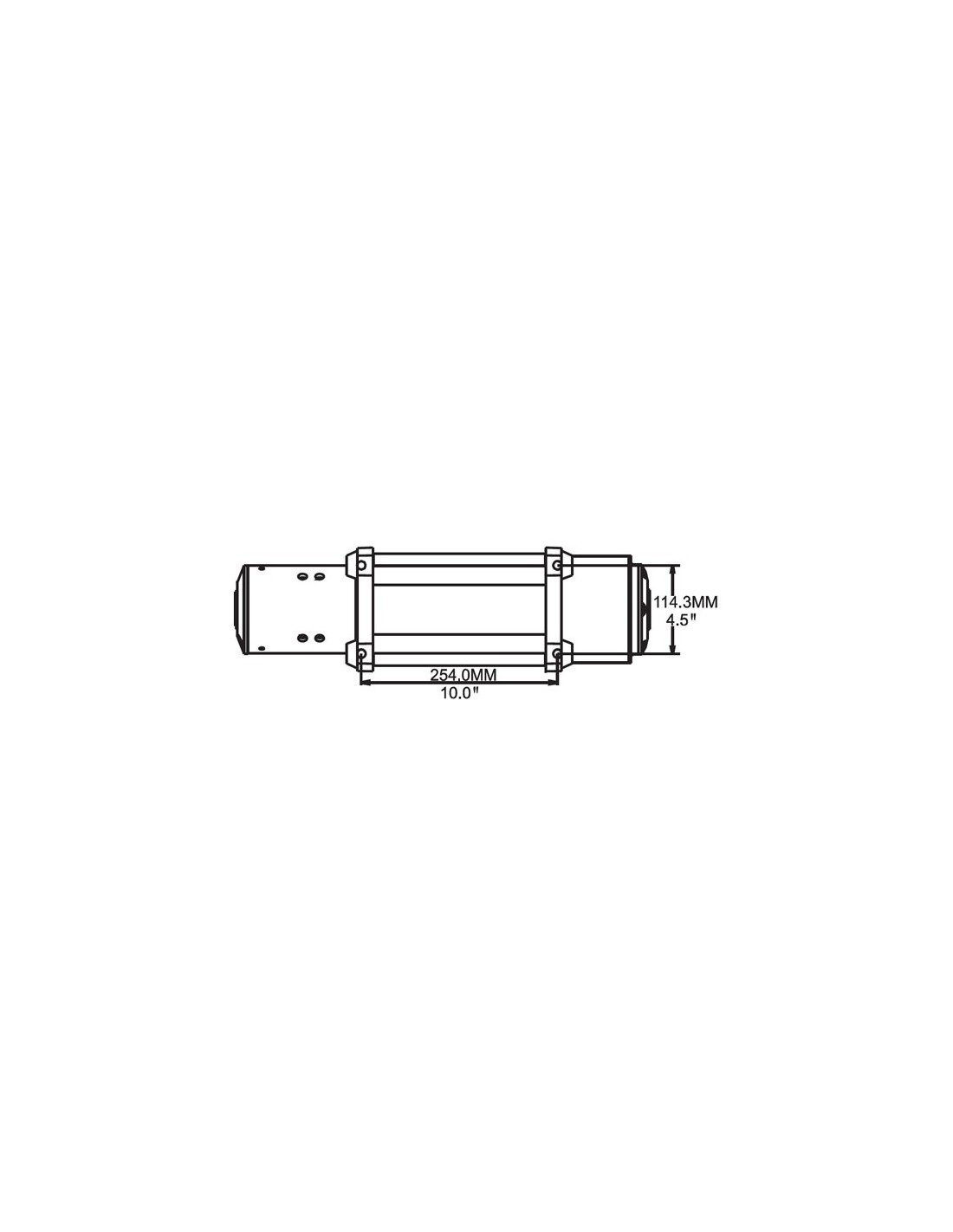 Treuil T-MAX EWI-9500S 4300kg 12v EWI Series Avec Câble Synthétique