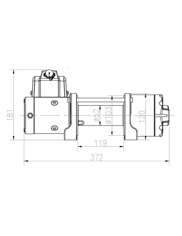 TREUIL T-max ATW PRO 12V 2041 kg corde synthétique