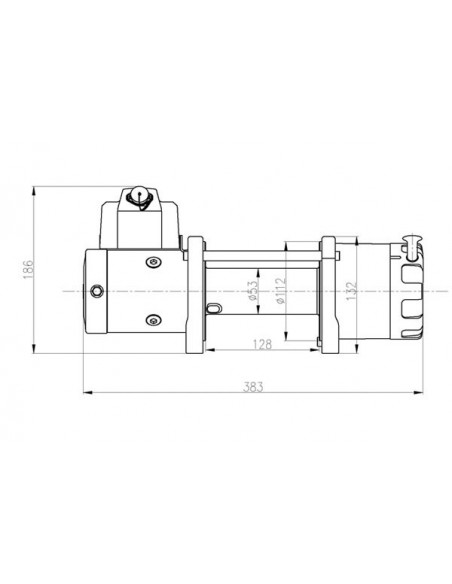TREUIL T-max ATW PRO 12V 2720 kg corde synthétique