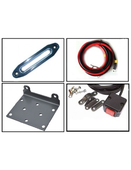 Treuil Quad Electrique Warrior 1134 kg 12v corde synthetique