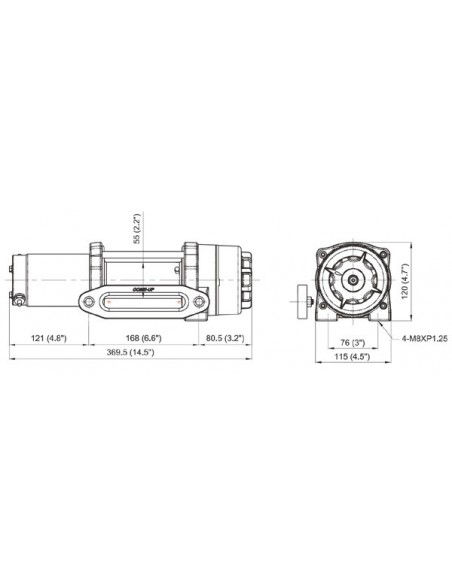 Treuil Comeup CUB4s 1814kg corde Synthétique