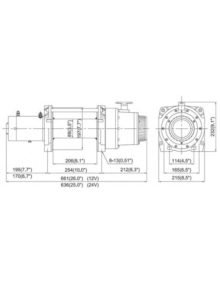 TREUIL industriel DV15 COMEUP 6804KG 24 volts