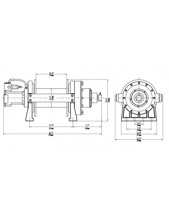 Treuil Hydraulique Industriel Warrior JP10 10000kg 