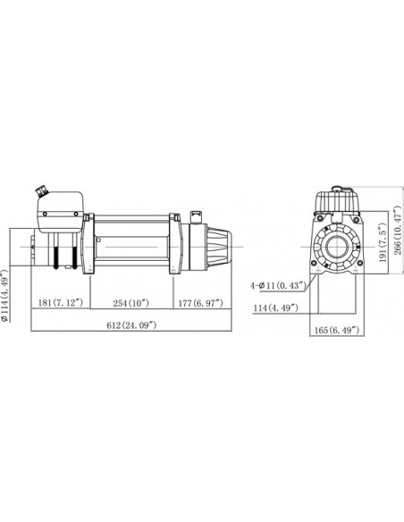 Treuil Electrique Powerwinch Panther 12.0 Higth Speed 5440kg 