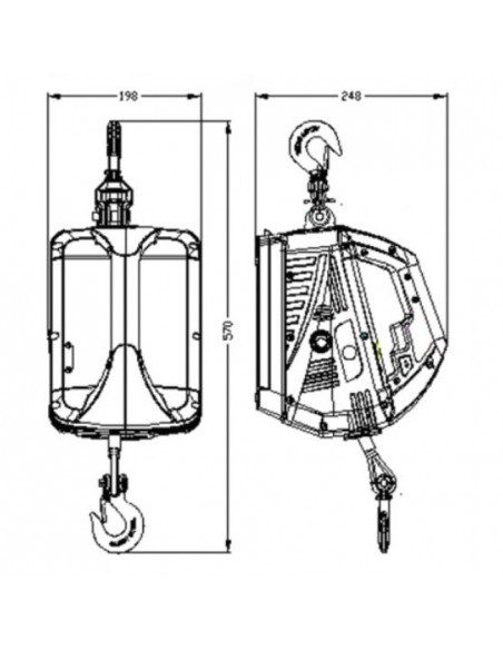 Treuil levage et traction Block Winde 450 kg Batterie inclus